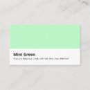 Recherche de tons de vert cartes visite Minimaliste