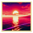 Recherche de rétro futuriste posters Coucher de soleil