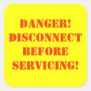 Recherche de signe de danger autocollants Avertissement