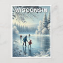 Recherche de patins de glace cartes postales Hiver