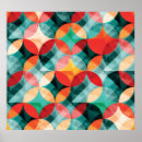 Recherche de motif vintage géométrique posters Orange