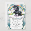 Recherche de licorne noire invitations Magique
