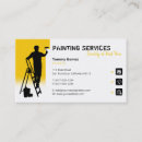 Recherche de peinture jaune cartes visite Peintre