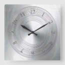 Recherche de style métallique horloges Argent