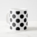 Recherche de pois noir et blanc tasses Motif à points polka