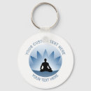Recherche de fleur de lotus bleu porteclés Yoga