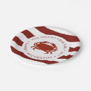 Recherche de crabe assiettes en papier Rouge