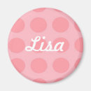 Recherche de rose de point de polka magnets Pois