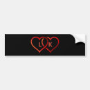 Recherche de coeur rouge voiture autocollants Noir