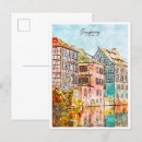 Recherche de aquarelles vintages cartes postales Illustration