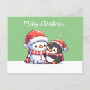 Recherche de pingouin kawaii vœux cartes Bonhomme