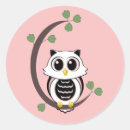 Recherche de hiboux sur la branche autocollants Animal