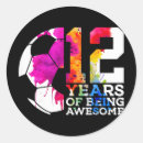 Recherche de 12ème anniversaire autocollants Football