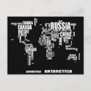 Recherche de cartographie du monde cartes postales Typographie