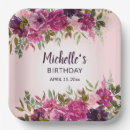 Recherche de fleur de pivoine assiettes en papier Fête d'anniversaire