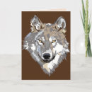 Recherche de visage de loup vœux cartes Faune