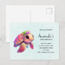 Recherche de anniversaire tortue cartes postales Vie marine