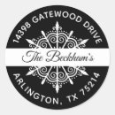 Recherche de noël noir et blanc autocollants Flocon