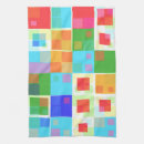 Recherche de patchwork coloré cuisine linges Bleu
