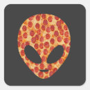 Recherche de alien drôle autocollants Pizza
