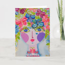 Recherche de peintures bleues de papillon vœux cartes Fleurs