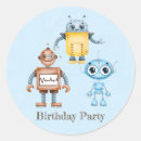 Recherche de robot bleu autocollants Garçon