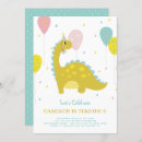 Recherche de dino 1ans anniversaire invitations Coloré