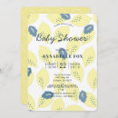 Recherche de motif de feuille invitations Bleu