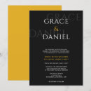 Recherche de jaune et noir mariage invitations Couple