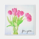 Recherche de rose de tulipe carrés magnets Tulipes