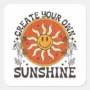 Recherche de soleil souriant autocollants Boho