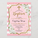Recherche de blanc baptême invitations Rose