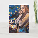 Recherche de salutation de peinture vœux cartes Femme