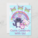 Recherche de licornes kawaii invitations Fête d'anniversaire