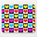 Recherche de motifs colorés tapis souris Coeur