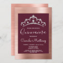 Recherche de tiara quinceanera invitations Rose