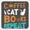 Recherche de amoureux des chats autocollants Café