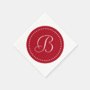 Recherche de points rouges serviettes Monogramme
