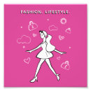 Recherche de croquis de mode posters Rose