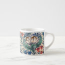Recherche de motif floral turquoise tasses Bleu