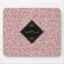 Recherche de or rose géométrique tapis souris Noir