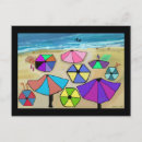 Recherche de parapluie de plage cartes postales Vagues