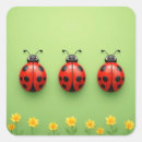 Recherche de coccinelle jaune autocollants Nature