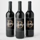 Recherche de moderne bouteilles vin étiquettes Noir et or
