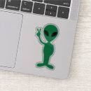 Recherche de alien vert autocollants Petits hommes verts