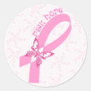 Recherche de cancer ribbons autocollants Papillon