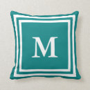 Recherche de blanc et turquoise coussins Initial