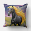 Recherche de crinière coussins Cheval noir