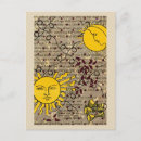 Recherche de le soleil et lune cartes postales Illustration