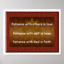 Recherche de la patience posters Bible